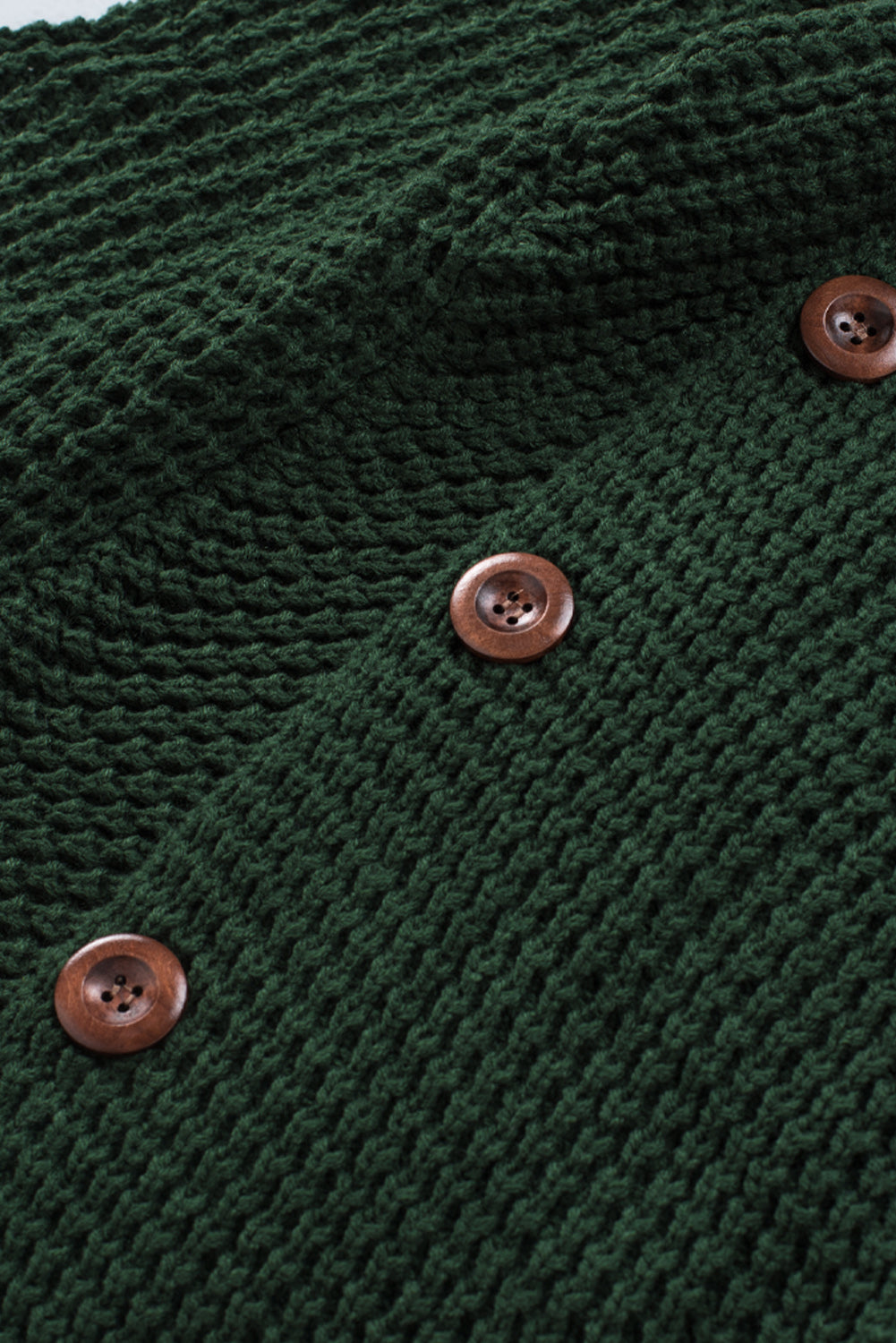 Khaki Buttoned Wrap Turtleneck Sweater