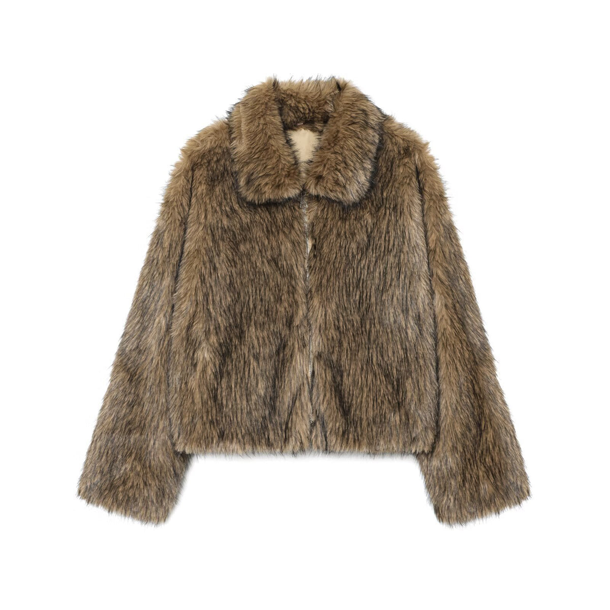 Artificial fur coat