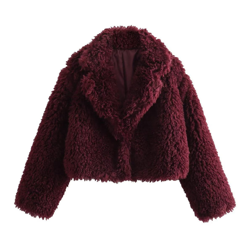 Artificial fur warm fur coat for women's clothing