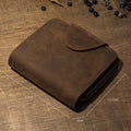 Artisan Leather Trifold Wallet, Leather Wallet with Coin Pocket, Full Grain Leather Wallet for Men