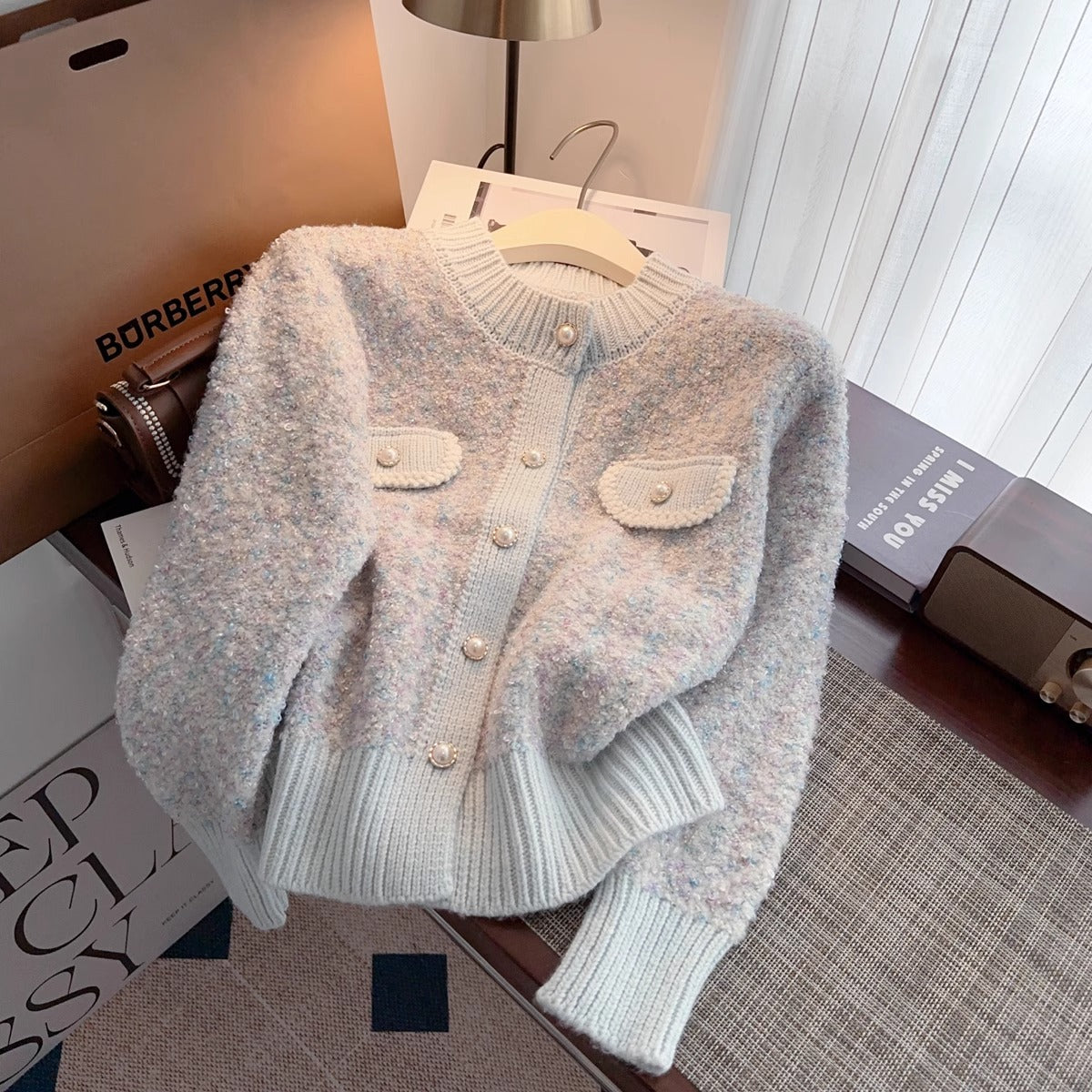 Chic Knit Cardigan Coat for Women  Short Length, Petite Fit, Ankle-Length Sweater Top, Fall and Winter