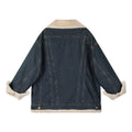 Denim Parkas for Women  New Fashion Thicken Warm Moto Biker Jacket Fall Winter Vintage Casual Stand Collar Coats