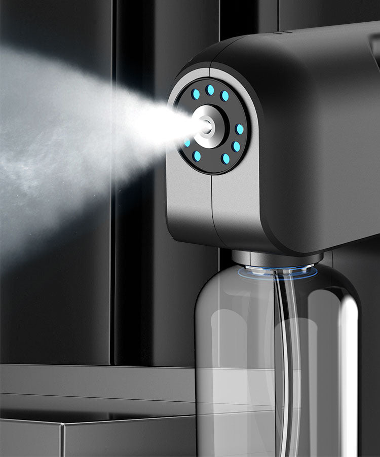 Hand-held wireless nano spray disinfection gun blue ray disinfection gun rechargeable spray gun alcohol atomization spray machine