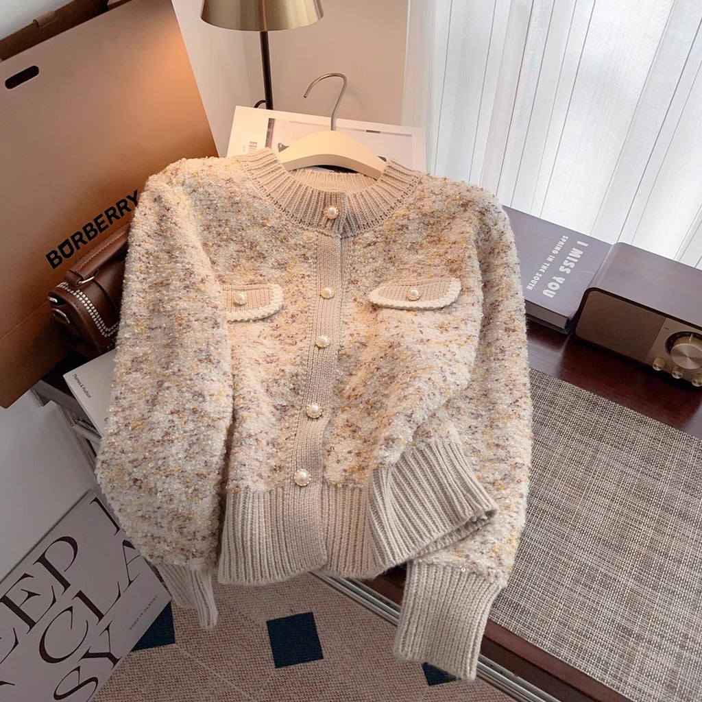Chic Knit Cardigan Coat for Women  Short Length, Petite Fit, Ankle-Length Sweater Top, Fall and Winter