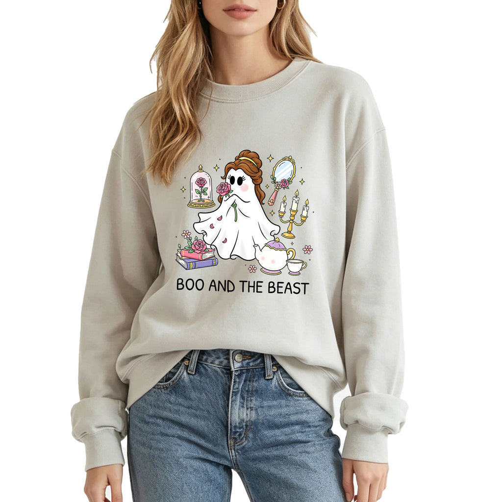 Printed round neck hoodie