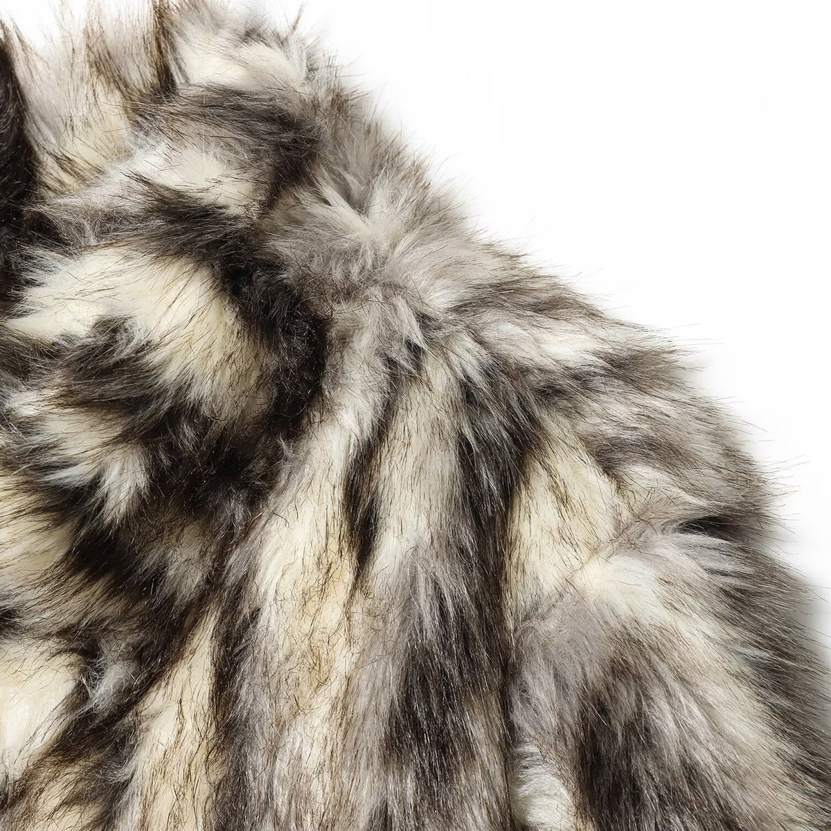 Fur effect coat jacket