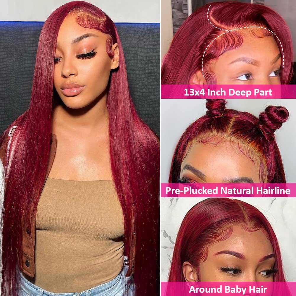 200 Density  Straight Human Hair Wigs