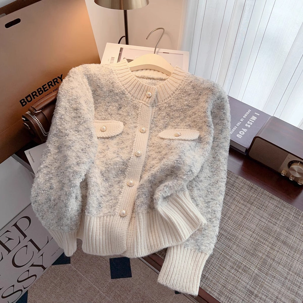 Chic Knit Cardigan Coat for Women  Short Length, Petite Fit, Ankle-Length Sweater Top, Fall and Winter