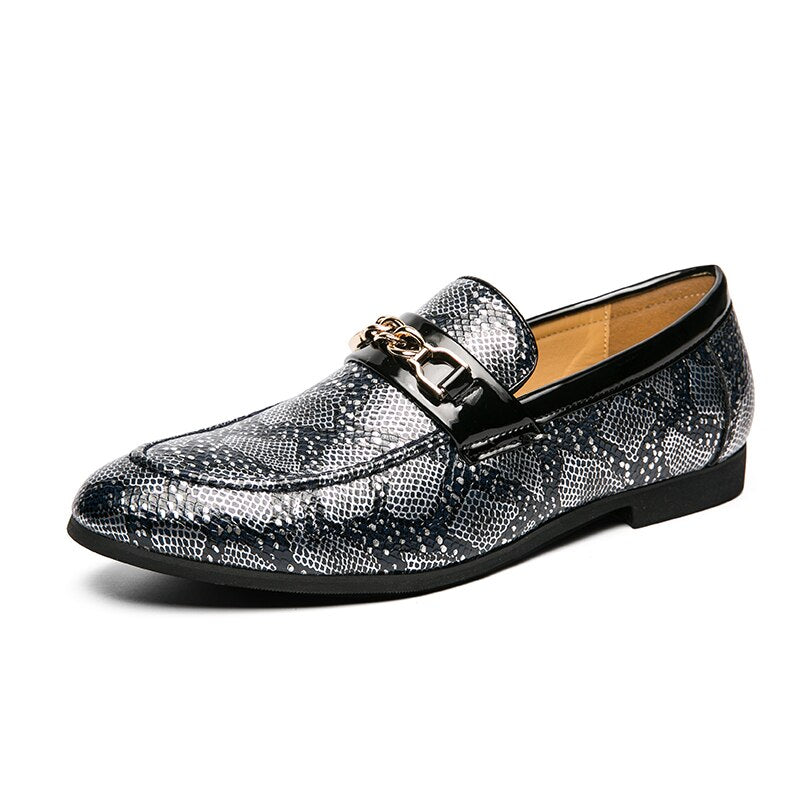 Men Leather Shoes Men Luxury Camouflage Gold National Pattern Oxfords Men Classic Gentleman Wedding Prom Shoes Big Size