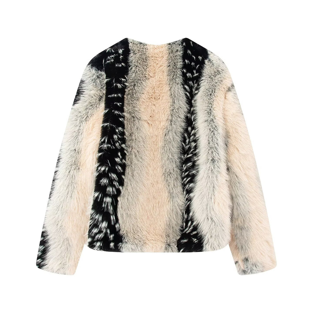 Autumn Artificial Fur Effect Coat