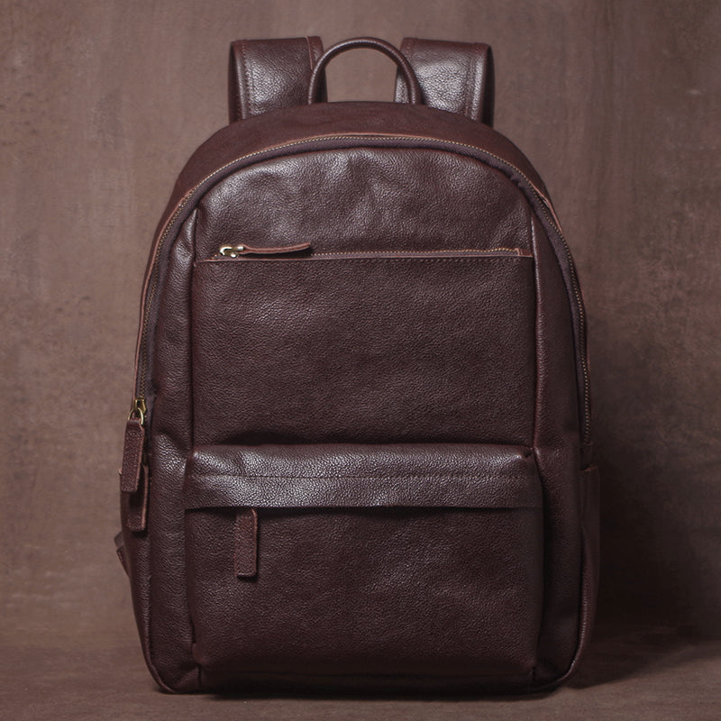 Designer Laptop Backpack for Men Full Grain Leather Backpack for Work