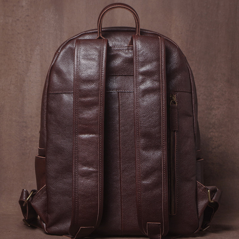 Designer Laptop Backpack for Men Full Grain Leather Backpack for Work