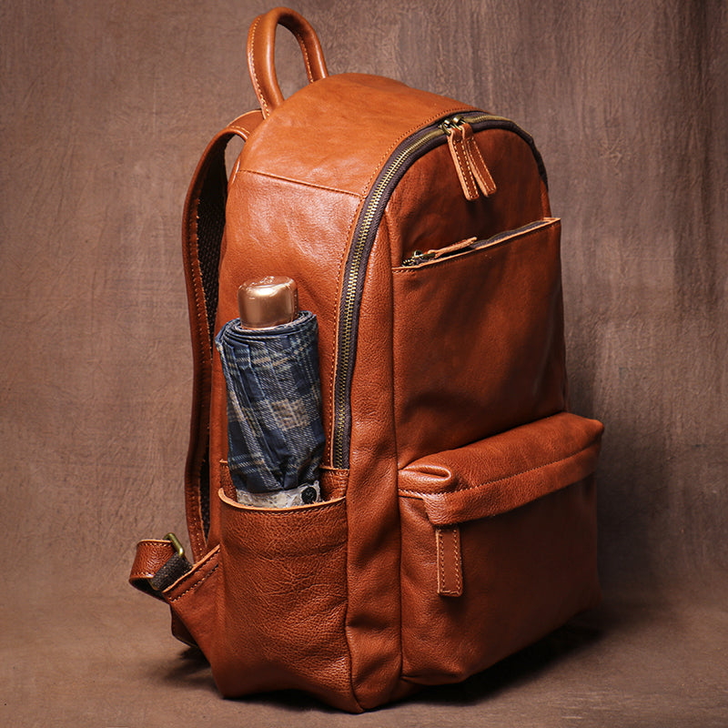 Designer Laptop Backpack for Men Full Grain Leather Backpack for Work