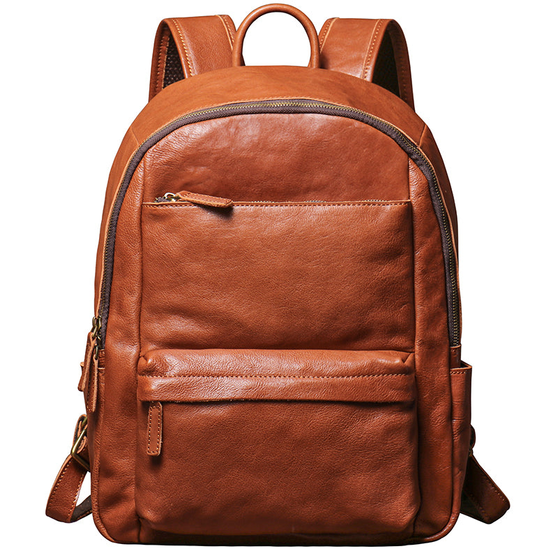 Designer Laptop Backpack for Men Full Grain Leather Backpack for Work