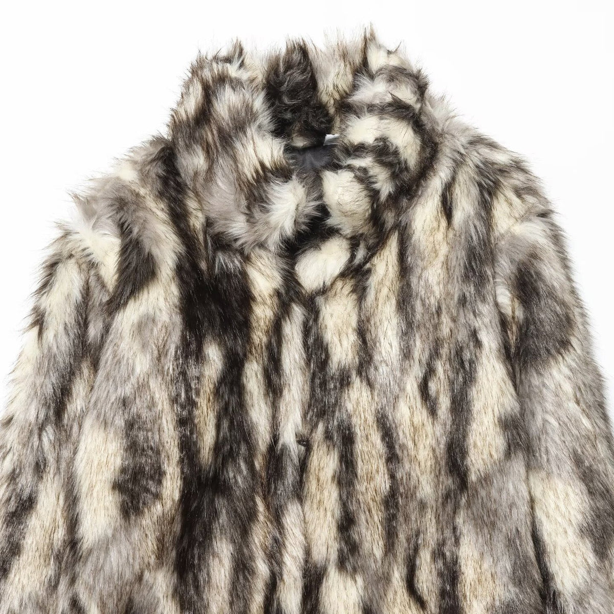 Fur effect coat jacket