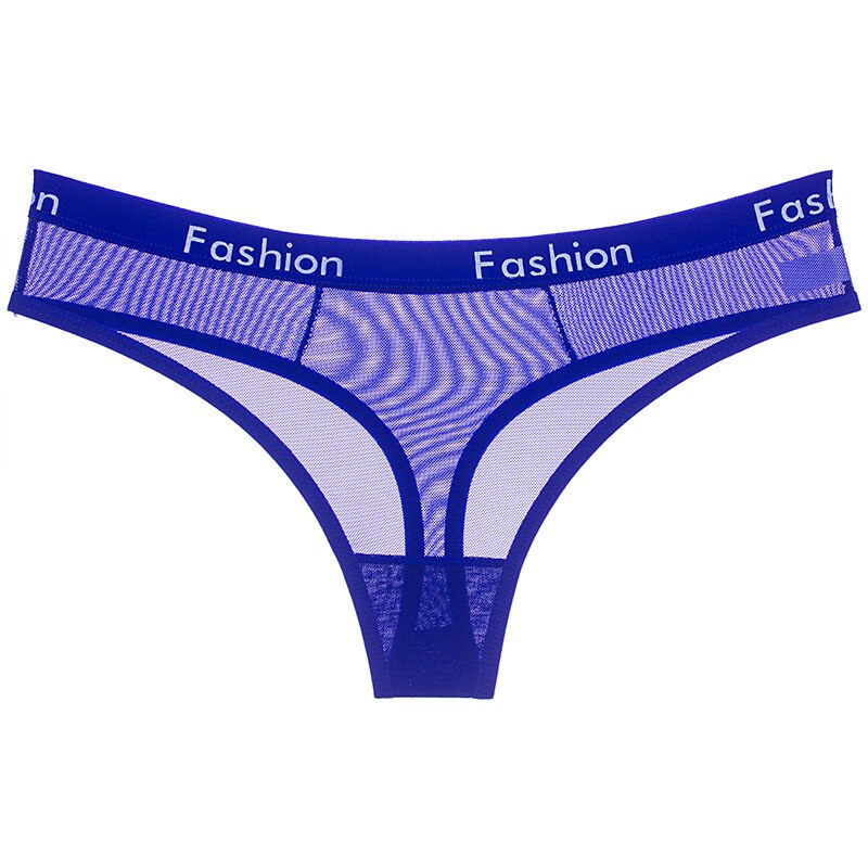 Sporty Style Sexy Transparent Underwear Women Crotch Cotton Briefs Soft Hollow Out Panties String Thong Sex Lingerie