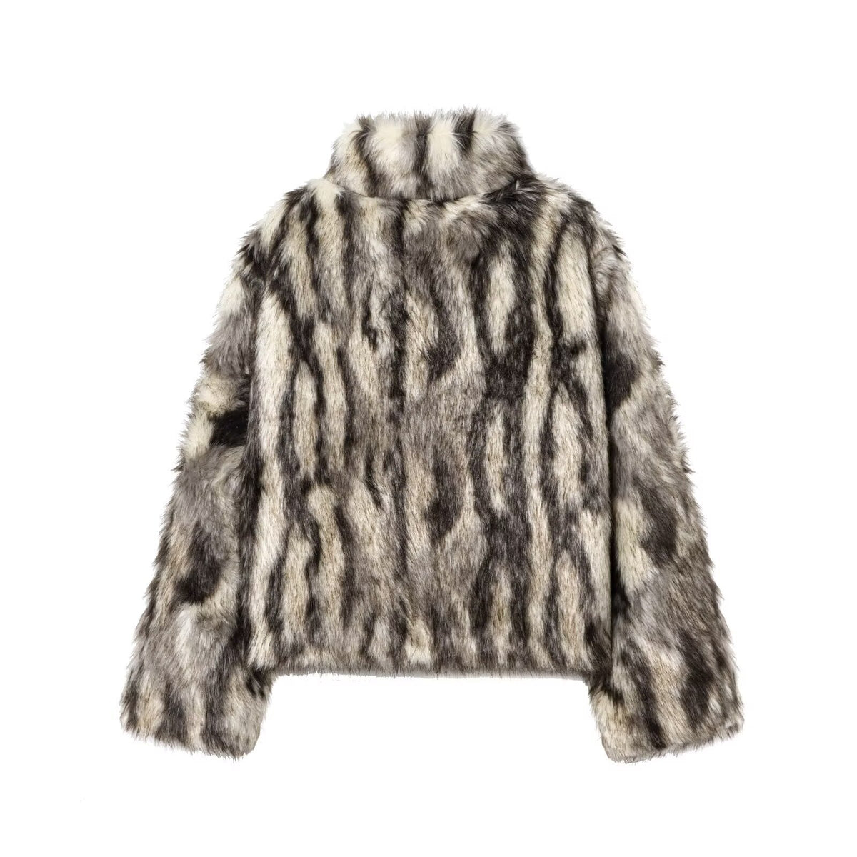 Artificial fur effect coat