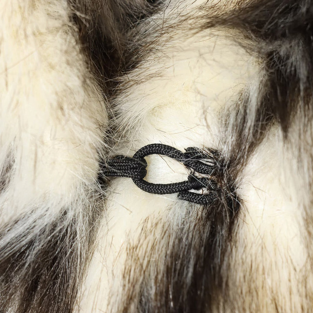Fur effect coat jacket