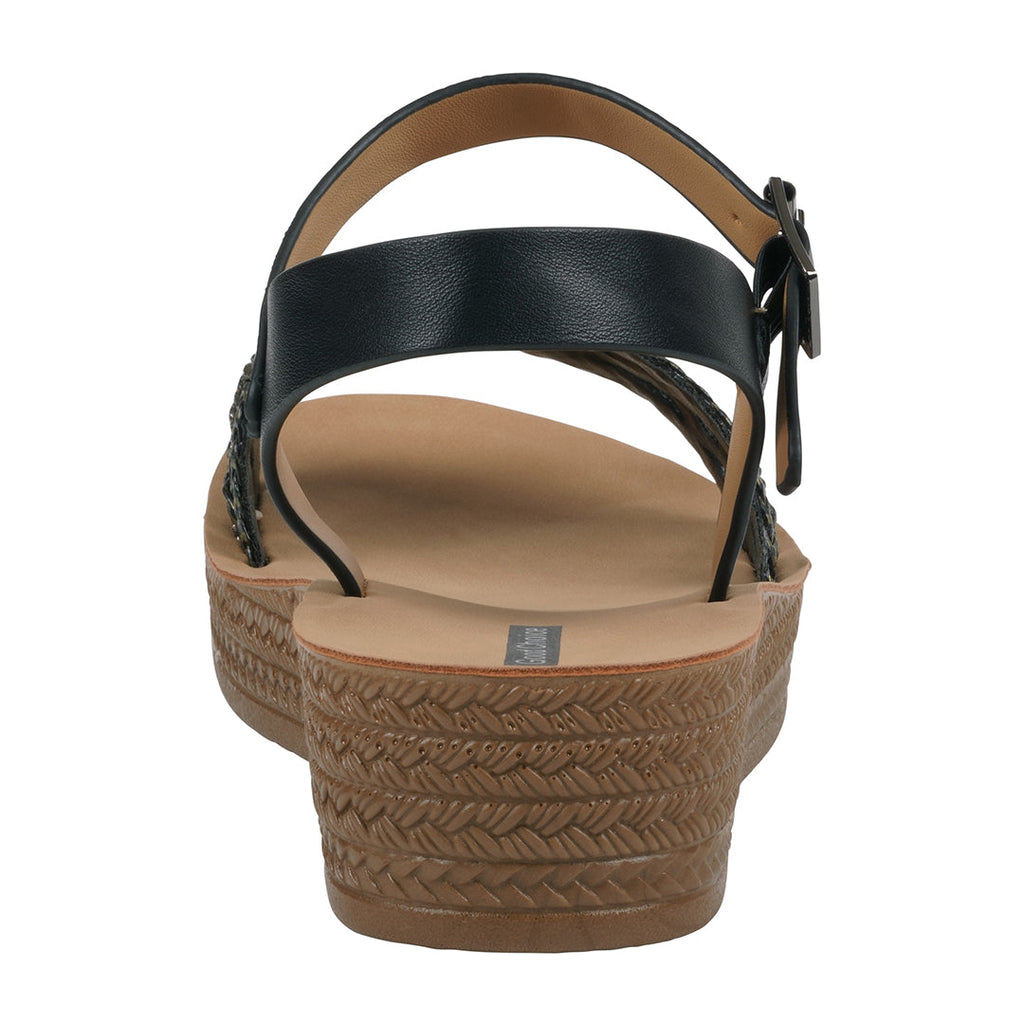 Women's Fay Black Embellished Cross Strap Sandals