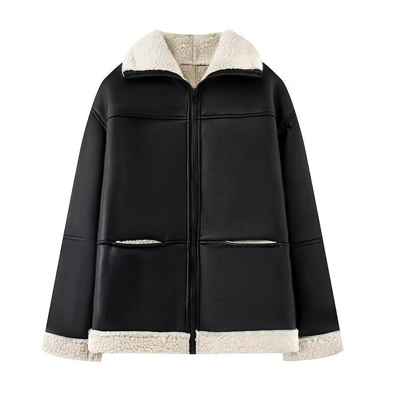 Fur one-piece coat