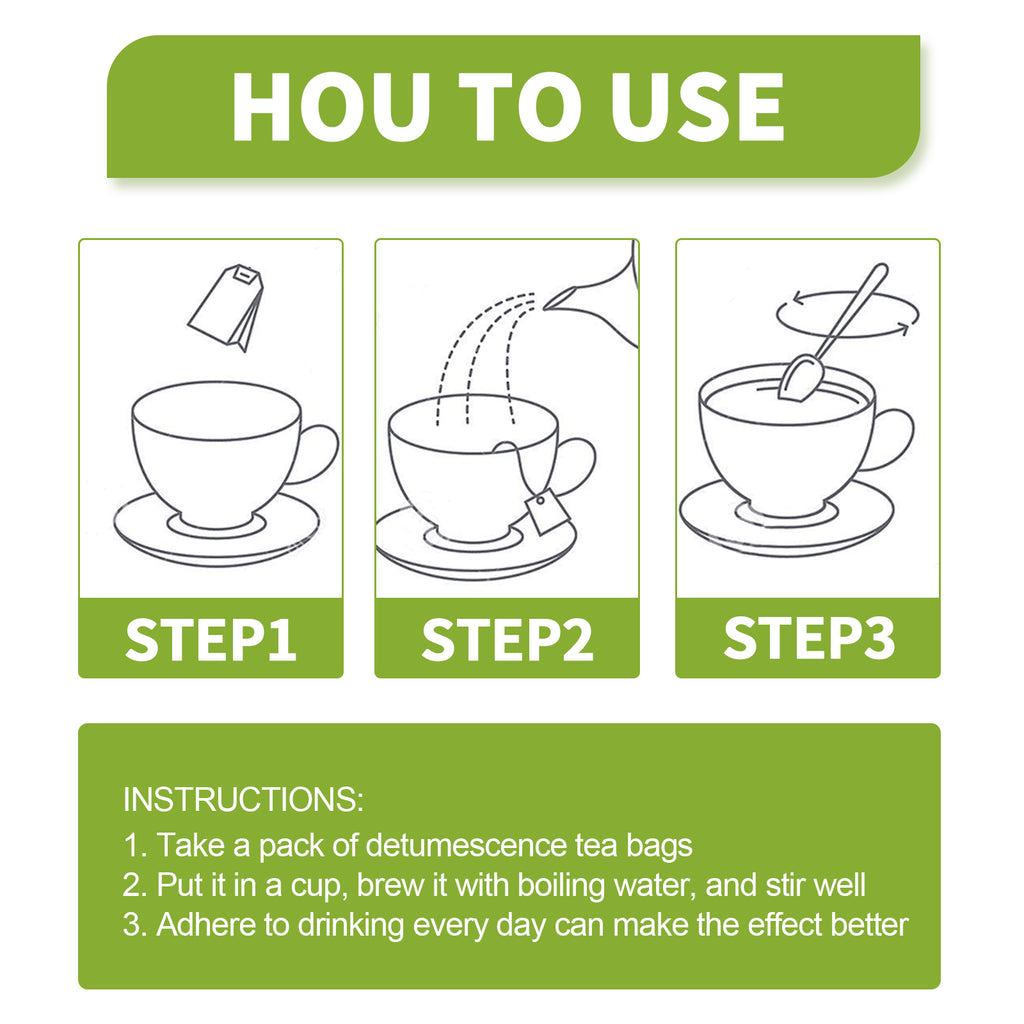 Googeer Anti-Swelling All Natural Tea, Firming Skin Waist Belly Thighs Reduce Swelling To Highlight Body Slimming Tea