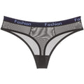 Sporty Style Sexy Transparent Underwear Women Crotch Cotton Briefs Soft Hollow Out Panties String Thong Sex Lingerie