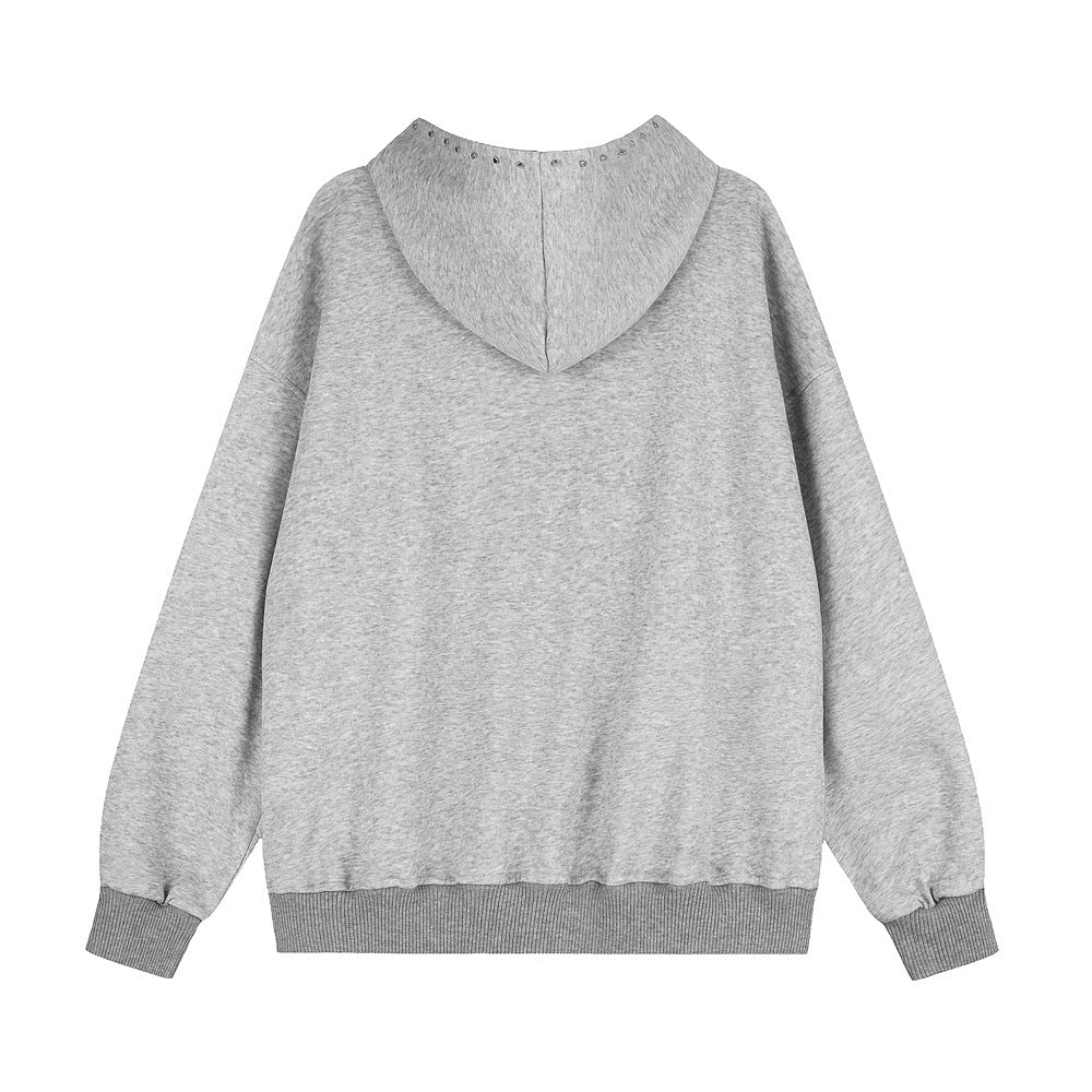 Hooded sweatshirt jacket for men