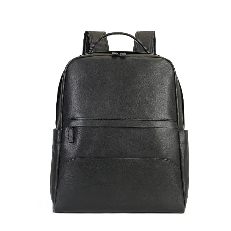 Full Grain Leather Backpack Black Men's Leather Backpack Handmade Travel Backpack