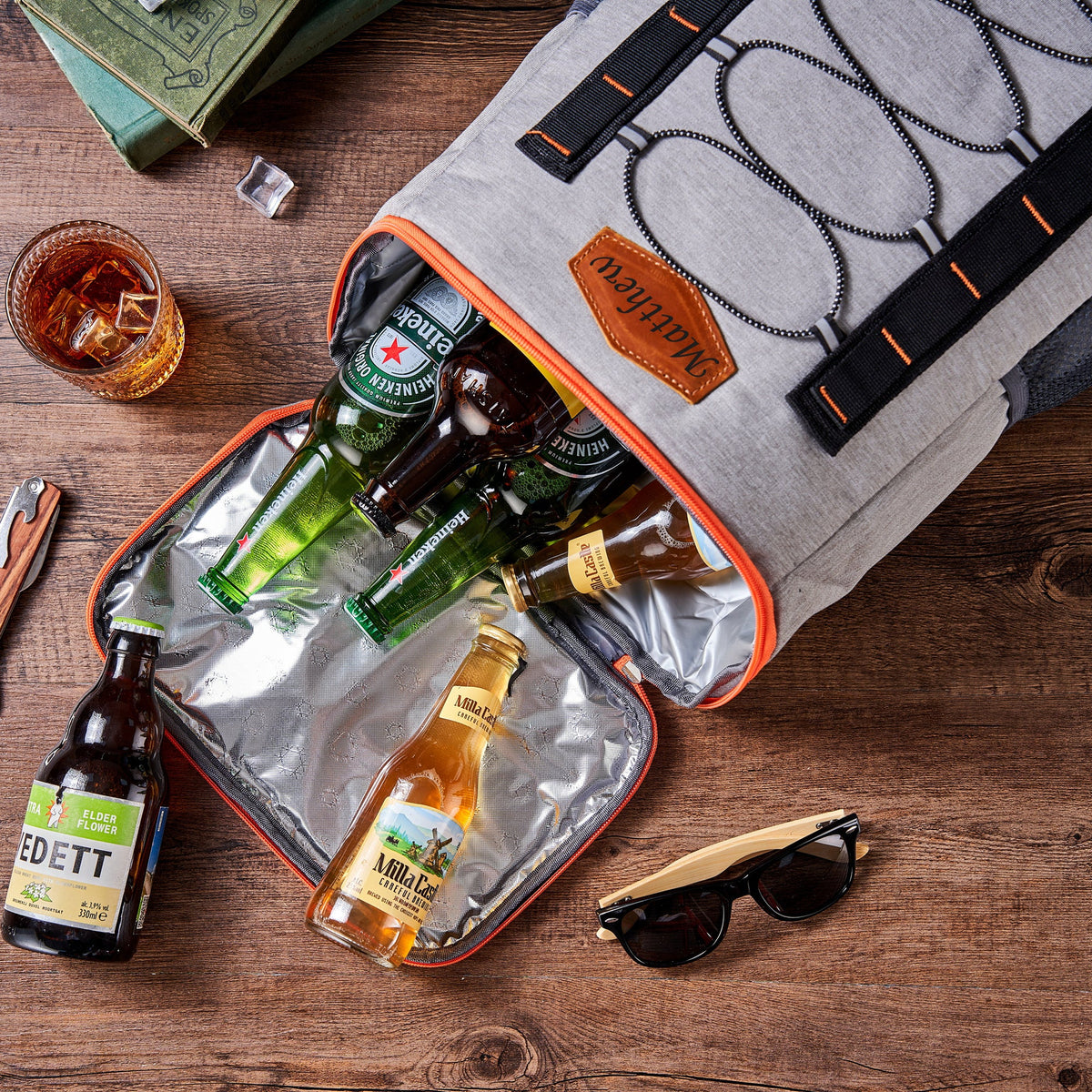 Personalized Groomsmen Cooler Backpack, Custom Lunch Cooler Bag, Golf Beer Cooler, Hiking Cooler Bag,Best Man Gift