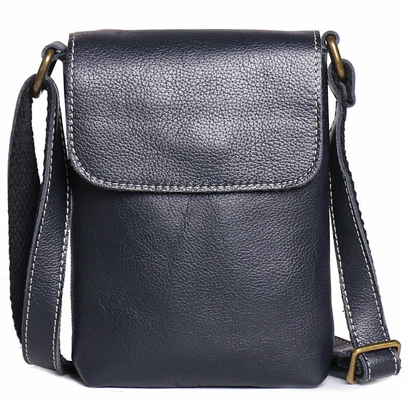 Handmade Genuine Leather Satchel Bag Shoulder Bag Full Grain Leather Small Crossbody Bag For Mens