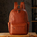 Men Leather 16" Laptop Backpack Full Grain Leather School Backpack