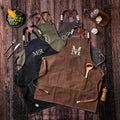 Personalized Canvas Workshop Apron with Pockets, Custom Bar, BBQ & Bartender Apron