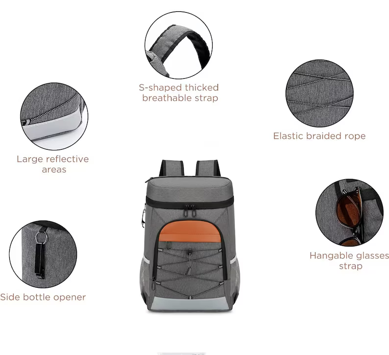 Personalized Groomsmen Gift Cooler Backpack, Insulated Hiking Cooler Beer Backpack, Christmas Gift for Him