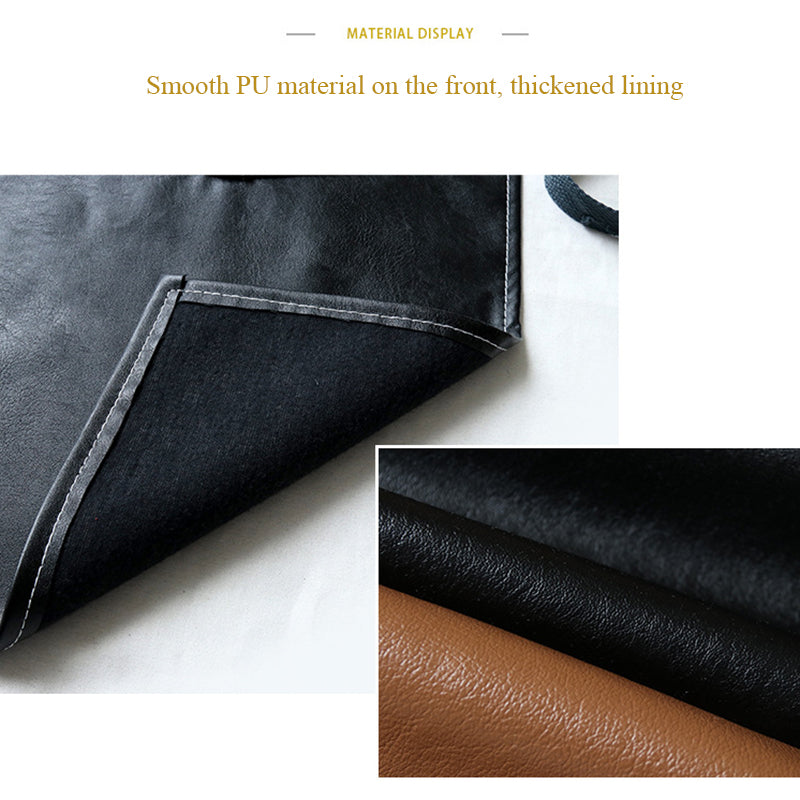 Personalized PU Leather Apron, Waterproof Kitchen Salon Apron for Home, Restaurant, Hairdresser, Nail Artist