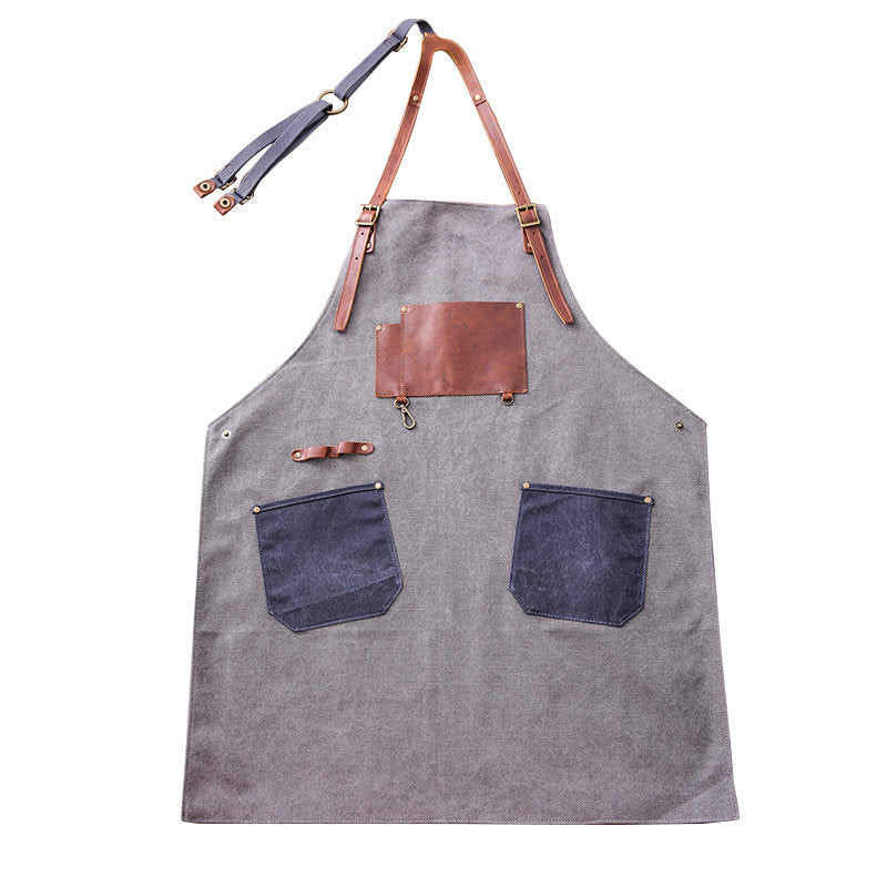 Personalized Waterproof Canvas Apron, Work Apron Studio Shop Apron Hairdresser Apron Painter Apron Crafter Apron Cooking Apron