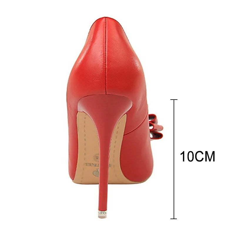 BIGTREE Shoes Bow-Knot Pumps Women High Heels 2026 Fashion Women Heels Lady Stiletto Shoes Wedding Shoes Classic Pumps Footwear