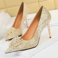 BIGTREE Shoes Pearl Flowers Woman Pumps Rhinestone High Heels 2026 New Luxurious Women Heels Stiletto Large Size Ladies Pumps
