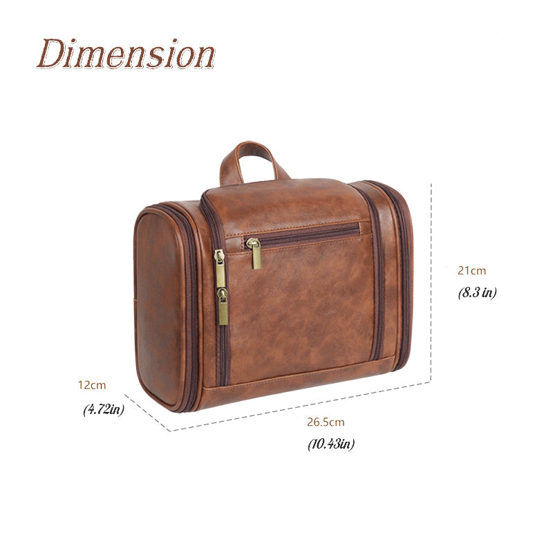 Personalized Toiletry Bag for Men, PU Leather Dopp Kit Travel Bag, Groomsmen Gift, Shaving Bag for Dad, Christmas Gift for Him